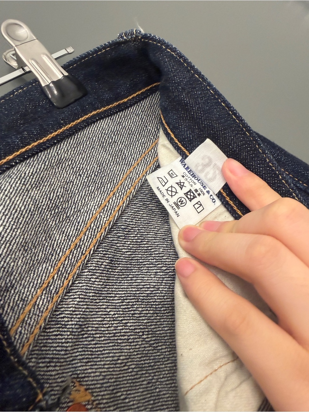 Dark Indigo Straight Jeans with Copper Rivets - Picture 5 of 12
